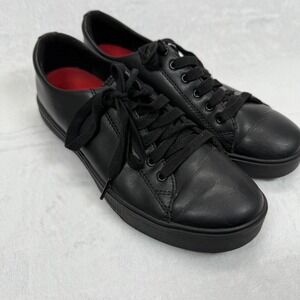 Shoes For Crews Slip Resistant Work‎ Shoes Black Leather Sneakers Size W9.5